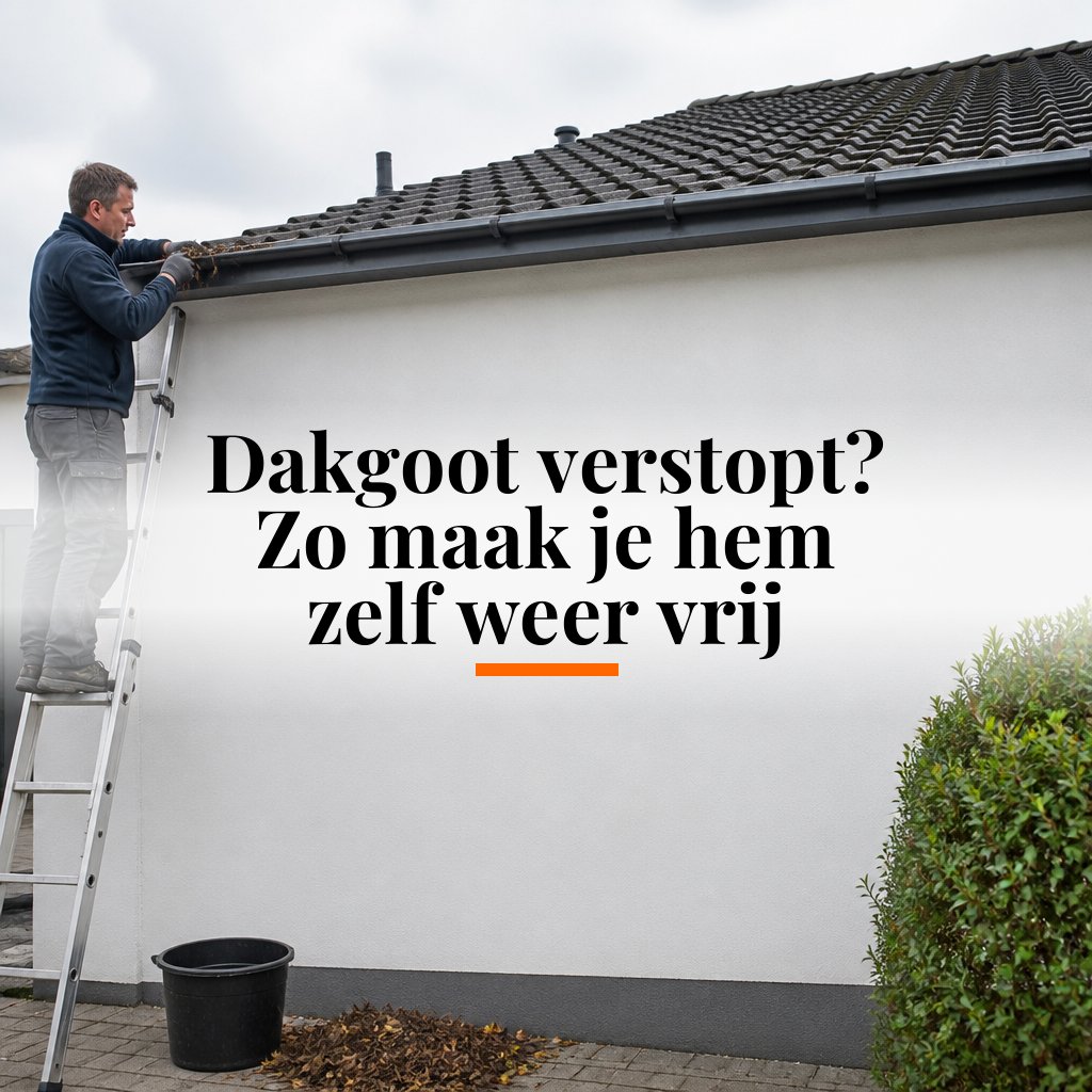Dakgoot verstopt? Zo maak je hem zelf weer vrij